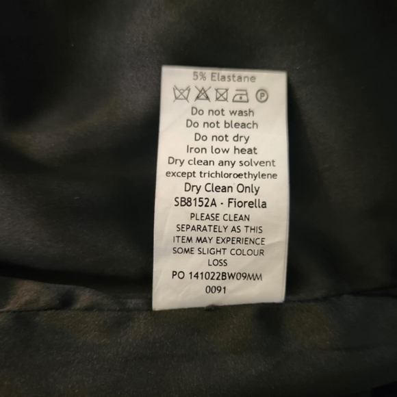 Fiorella black dutchess satin midi corset dress - Picture 10 of 10